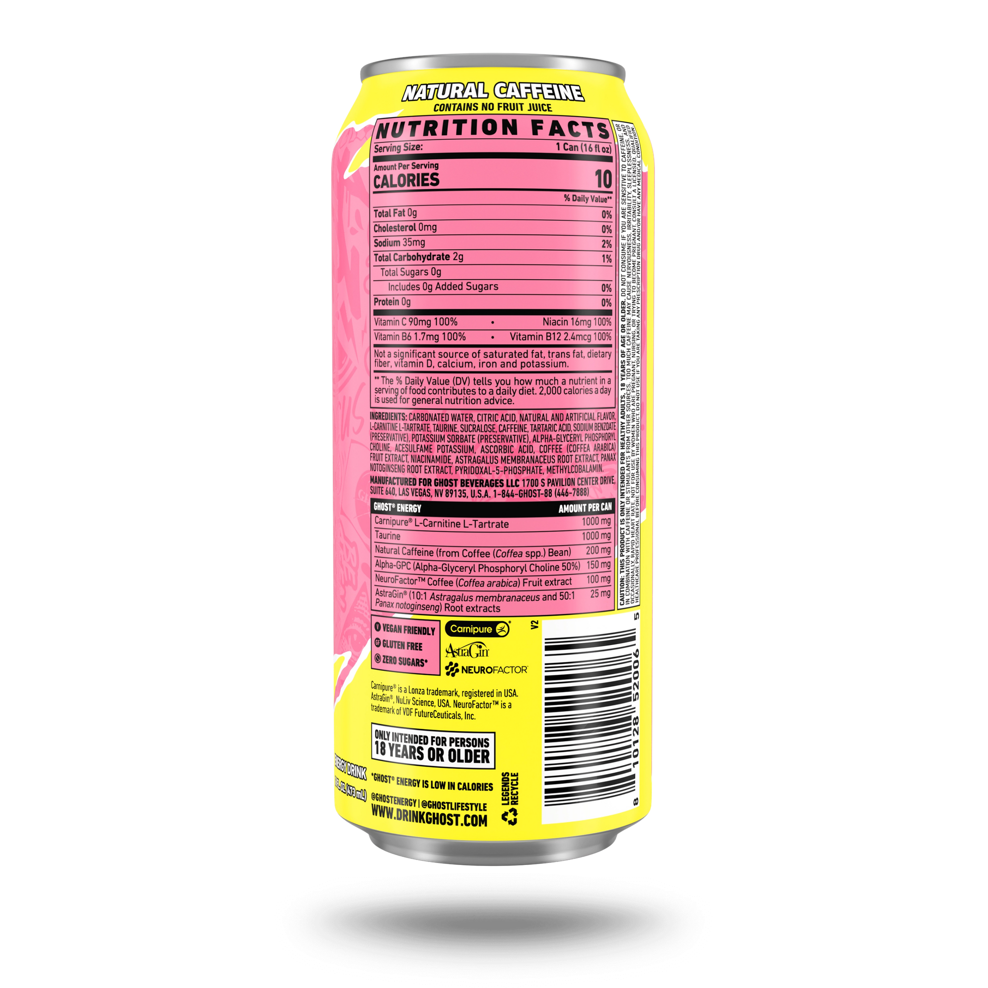 Ghost Energy Drink - Sour Pink Lemonade