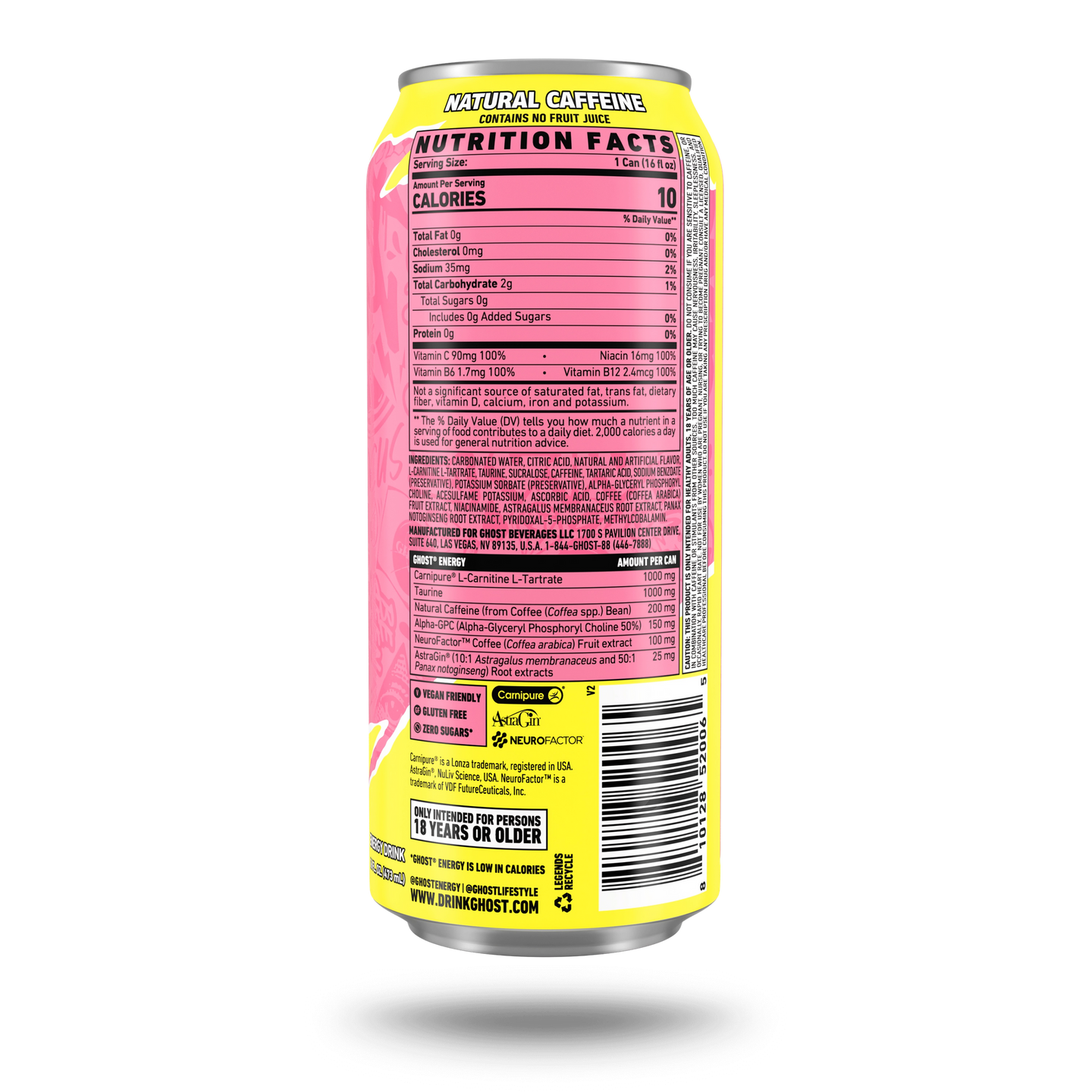 Ghost Energy Drink - Sour Pink Lemonade