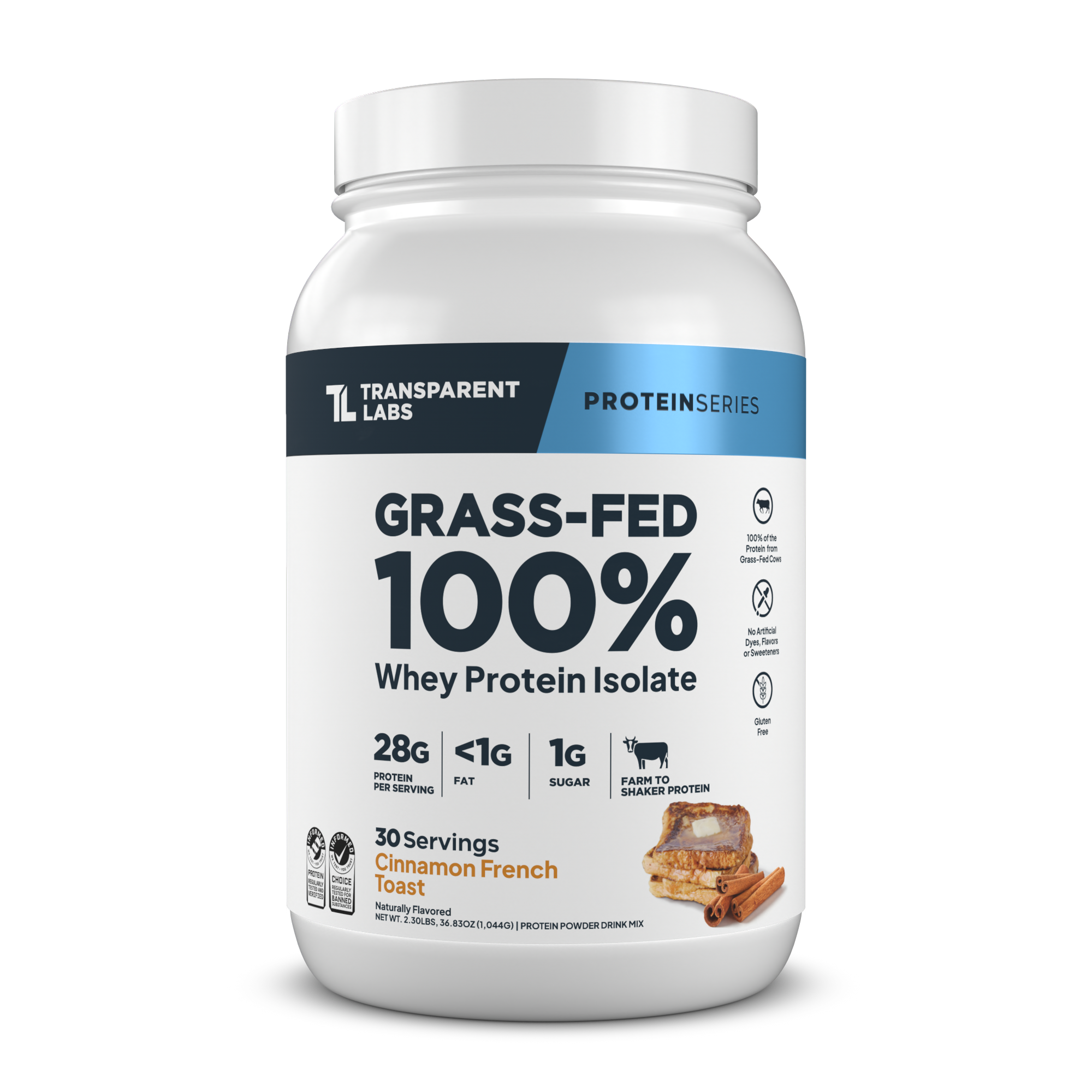 Transparent Labs 100% Grass-Fed Whey Protein Isolate - 2 lb