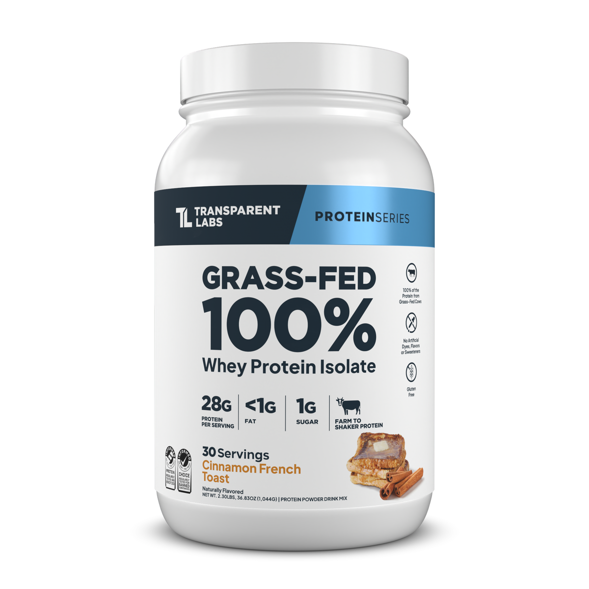 Transparent Labs 100% Grass-Fed Whey Protein Isolate - 2 lb