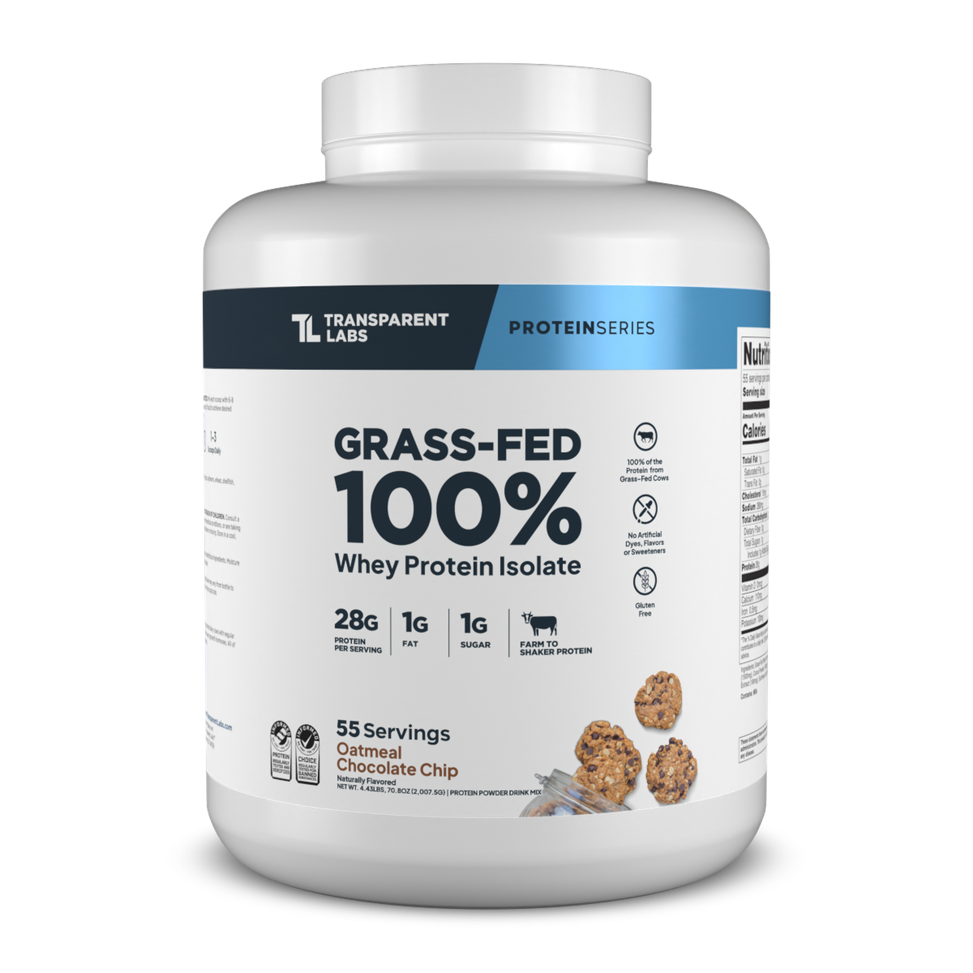 Transparent Labs 100% Grass-Fed Whey Protein Isolate - 4 lb