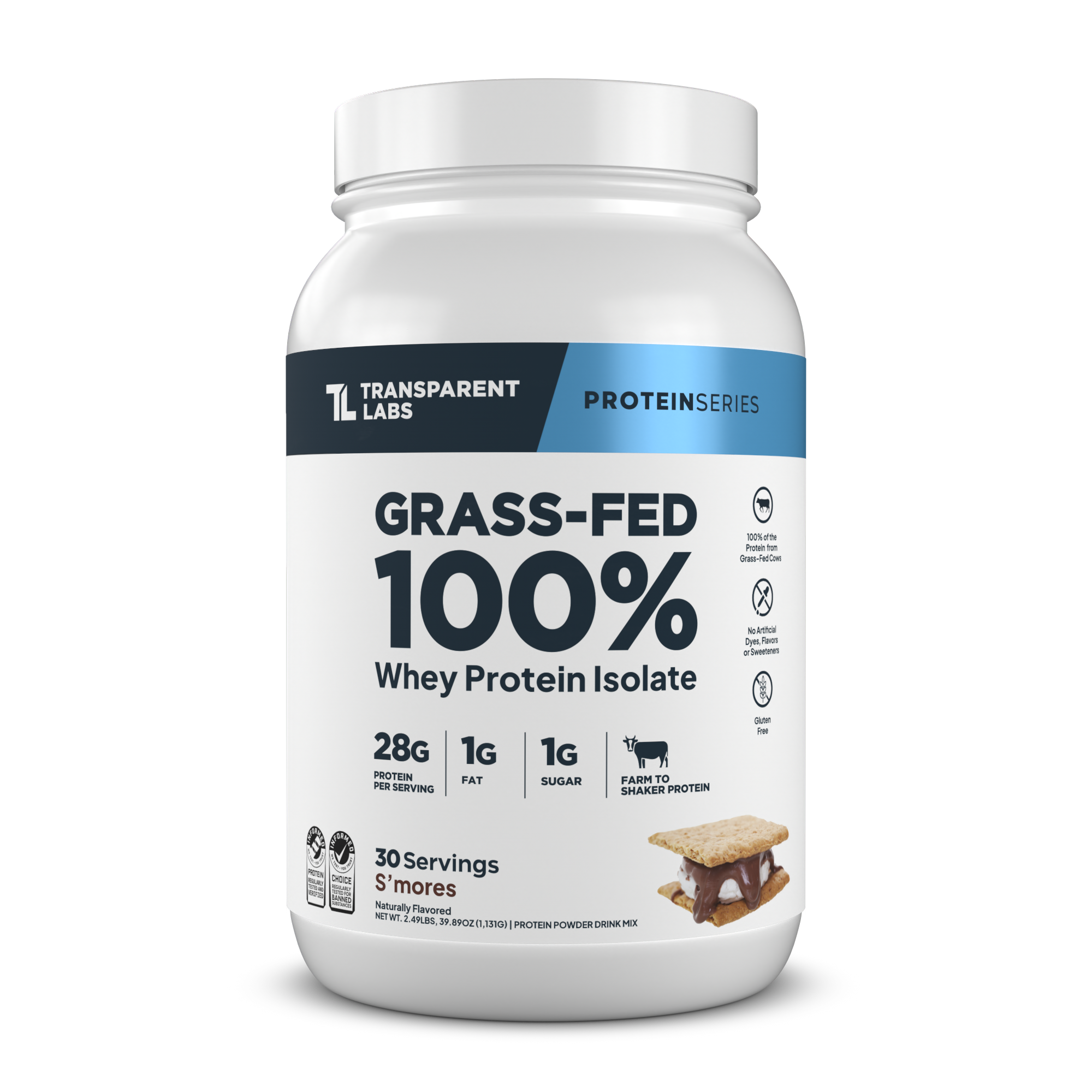 Transparent Labs 100% Grass-Fed Whey Protein Isolate - 2 lb