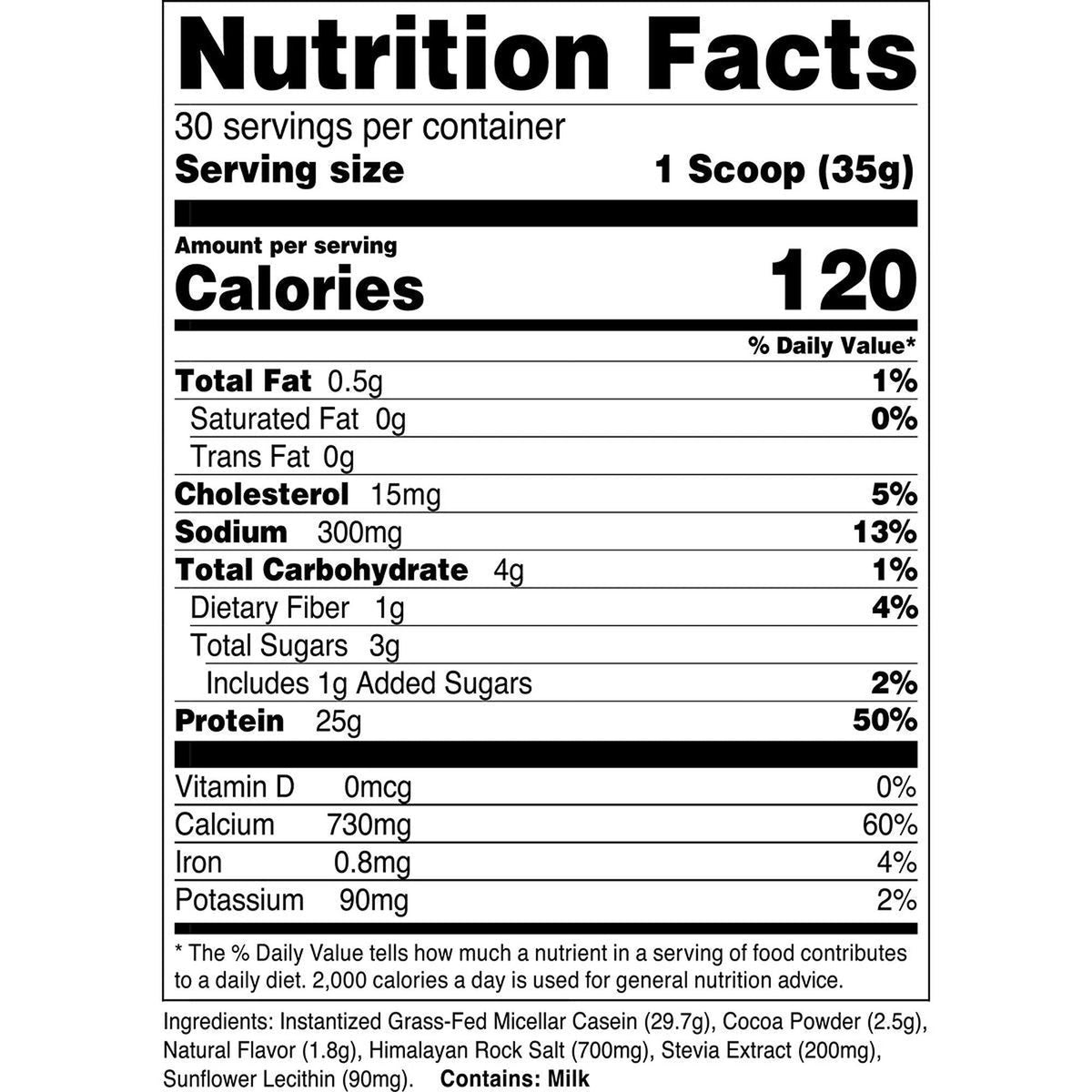Transparent Labs 100% Grass-Fed Casein 2 lb - Chocolate