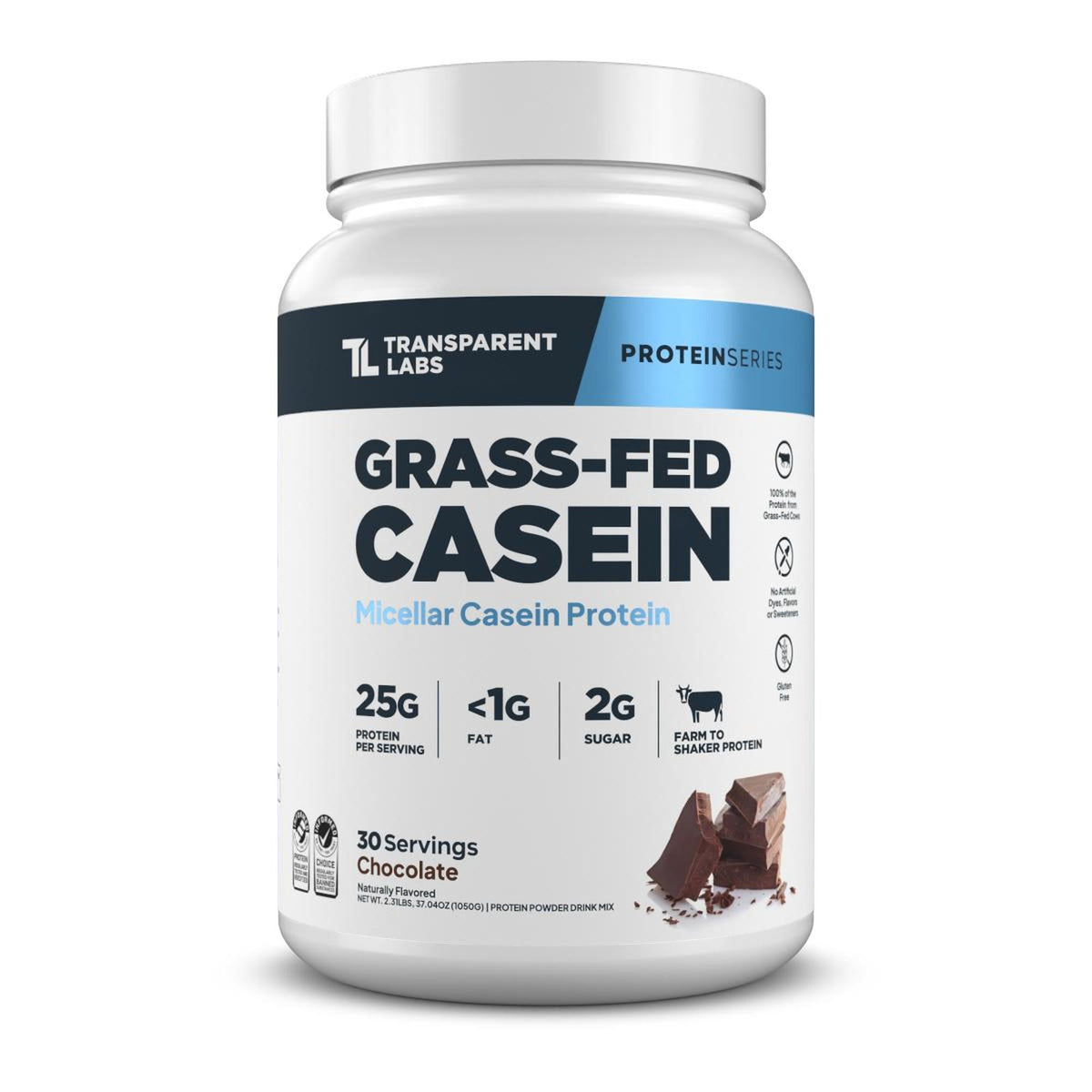 Transparent Labs 100% Grass-Fed Casein 2 lb - Chocolate