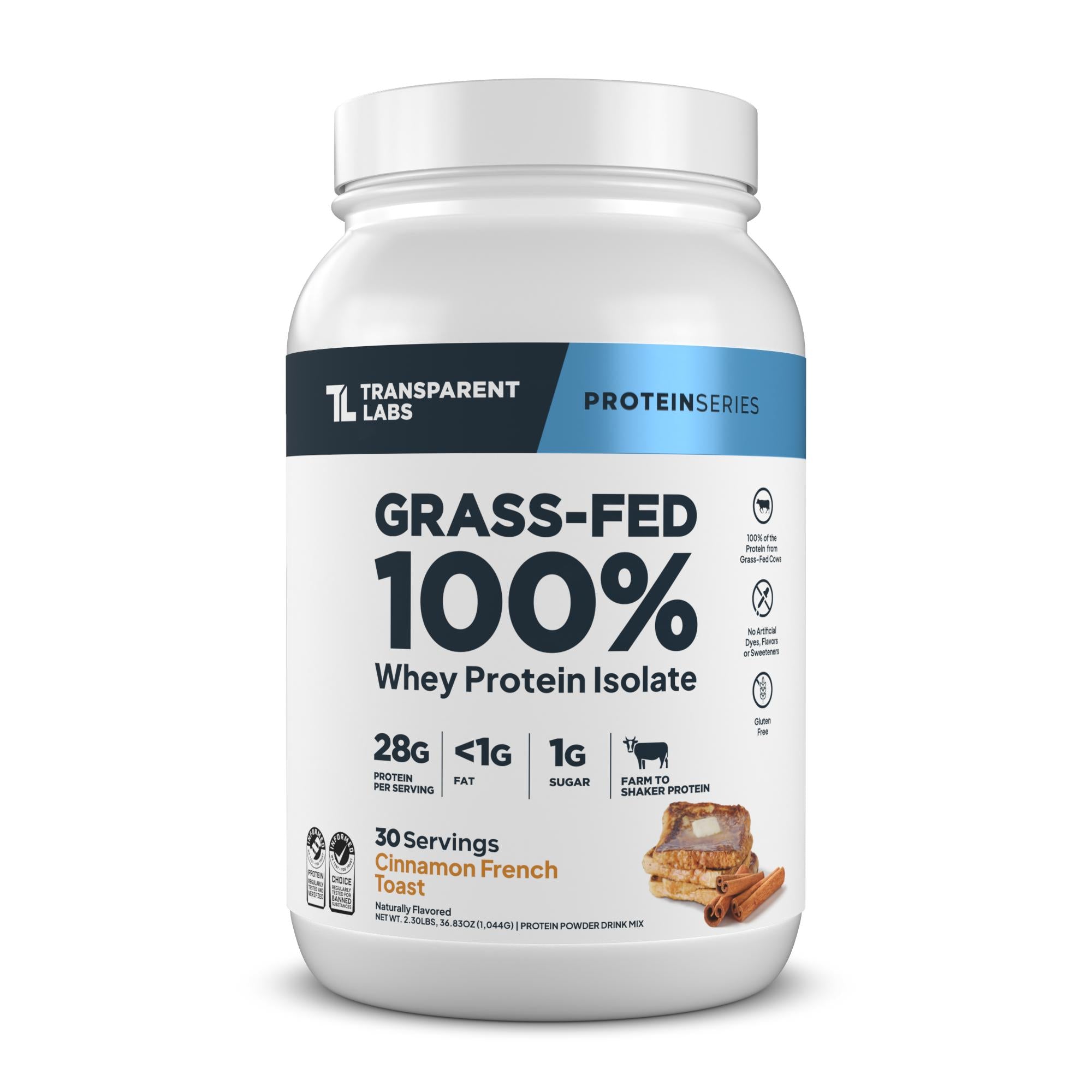 Transparent Labs 100% Grass-Fed Whey Protein Isolate - 2 lb