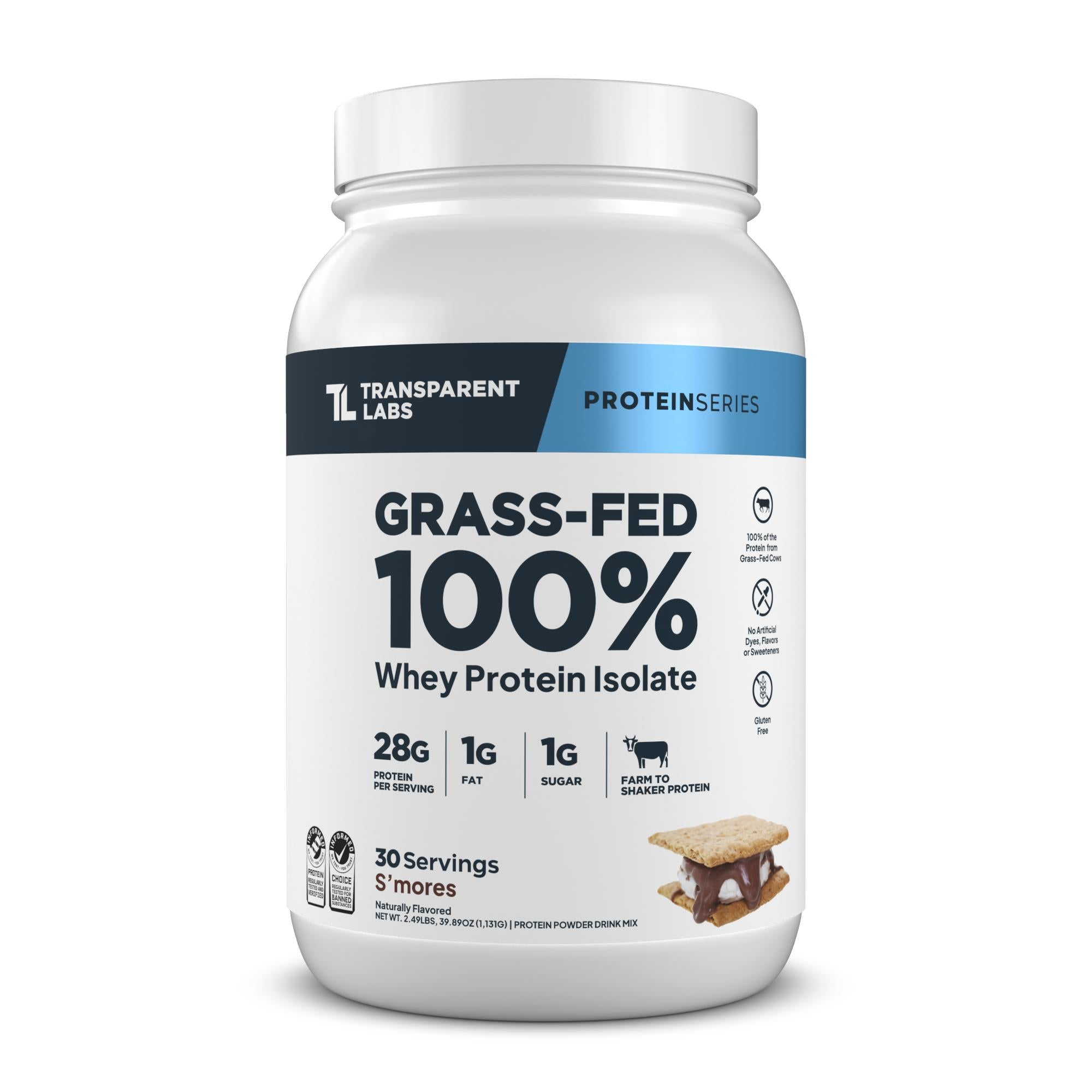 Transparent Labs 100% Grass-Fed Whey Protein Isolate - 2 lb