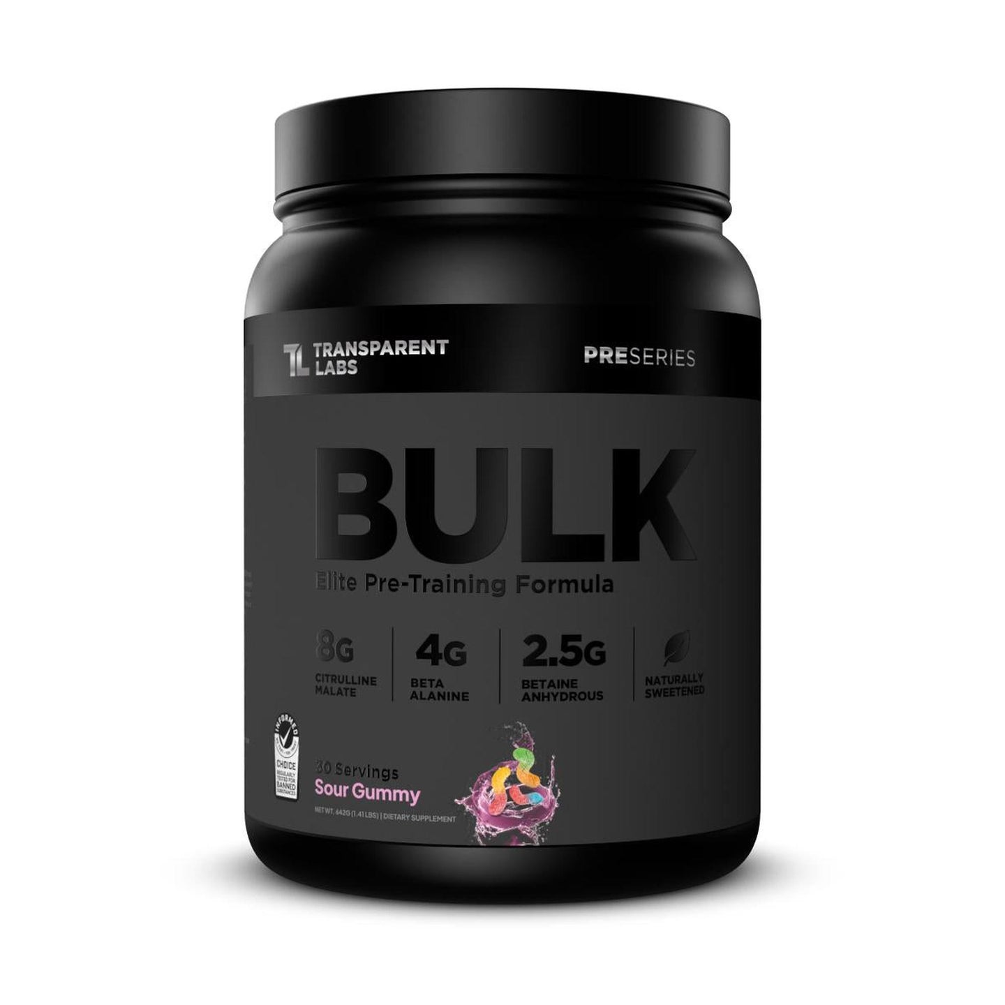 Transparent Labs Bulk Black Elite Pre-Training Formula - Sour Gummy