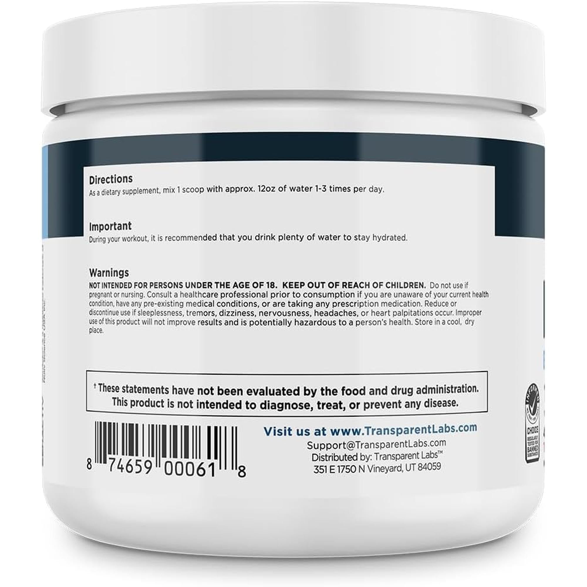 Transparent Labs Hydrate - Arctic Freeze