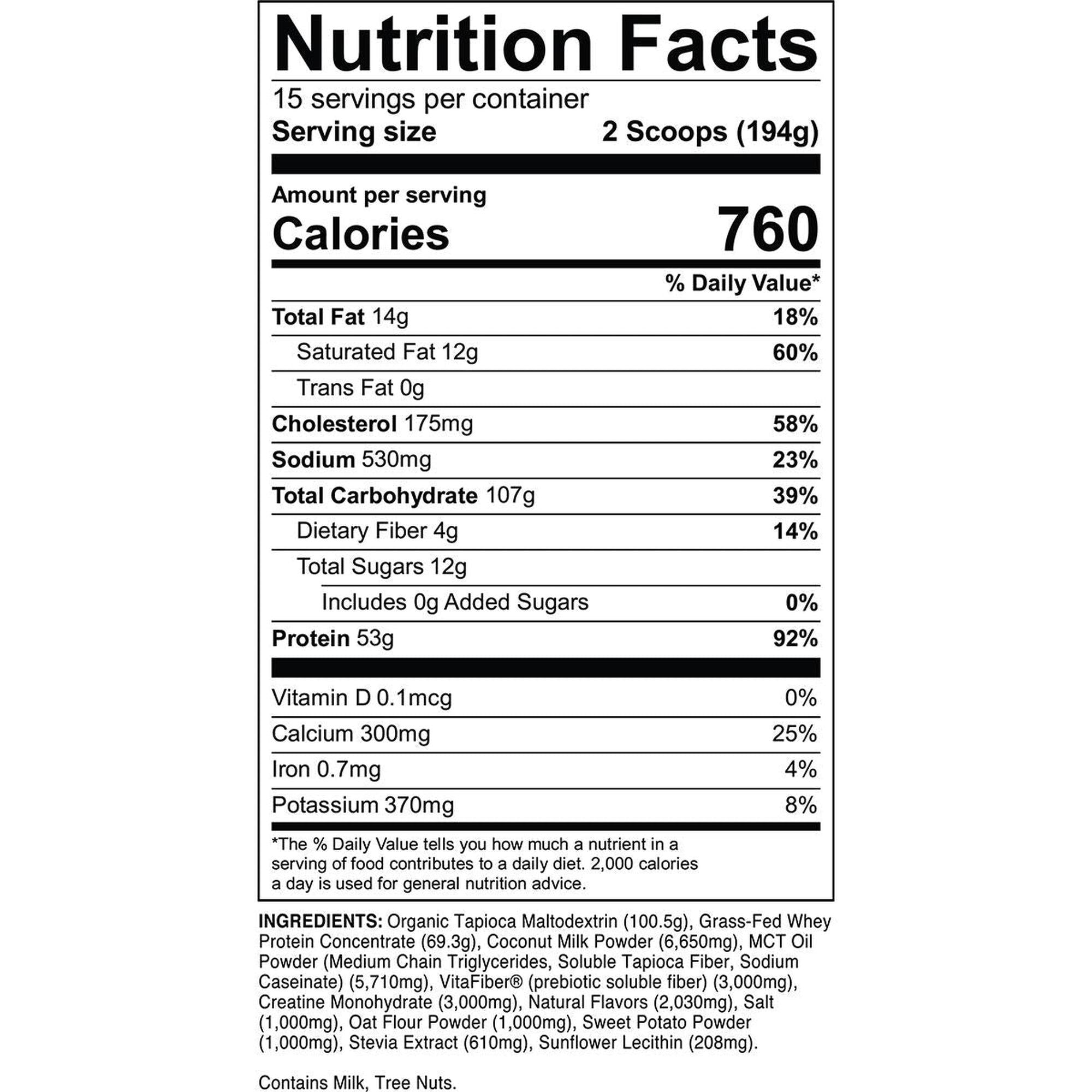 Transparent Labs Mass Gainer 6 lb