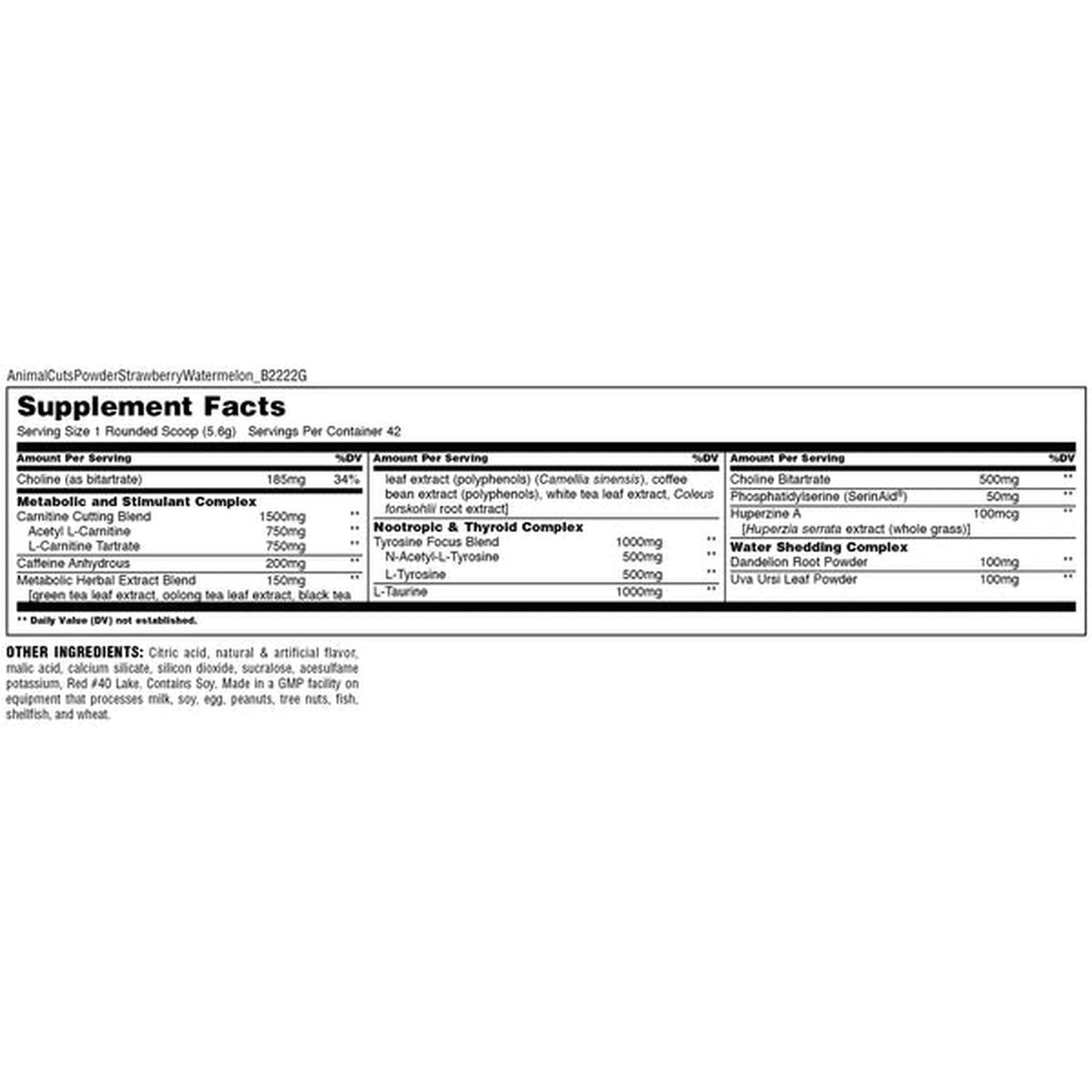 Universal Nutrition Animal Advanced Cuts Powder