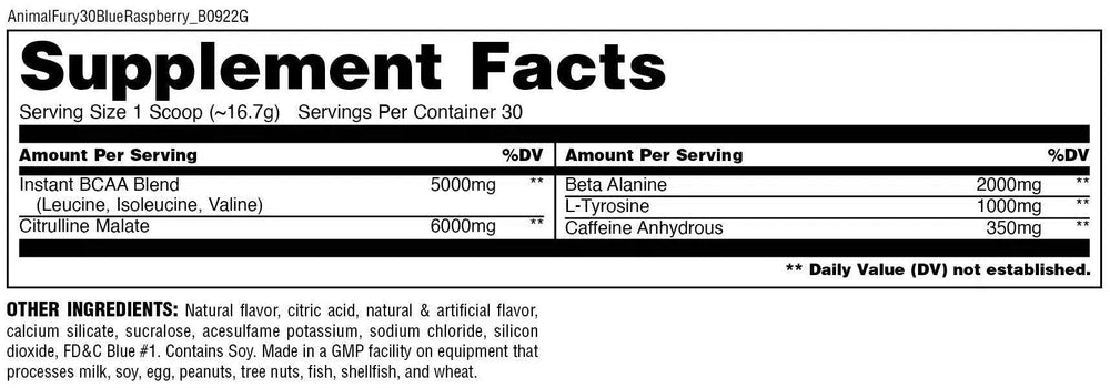 Universal Nutrition Animal Fury - Pre-Workout
