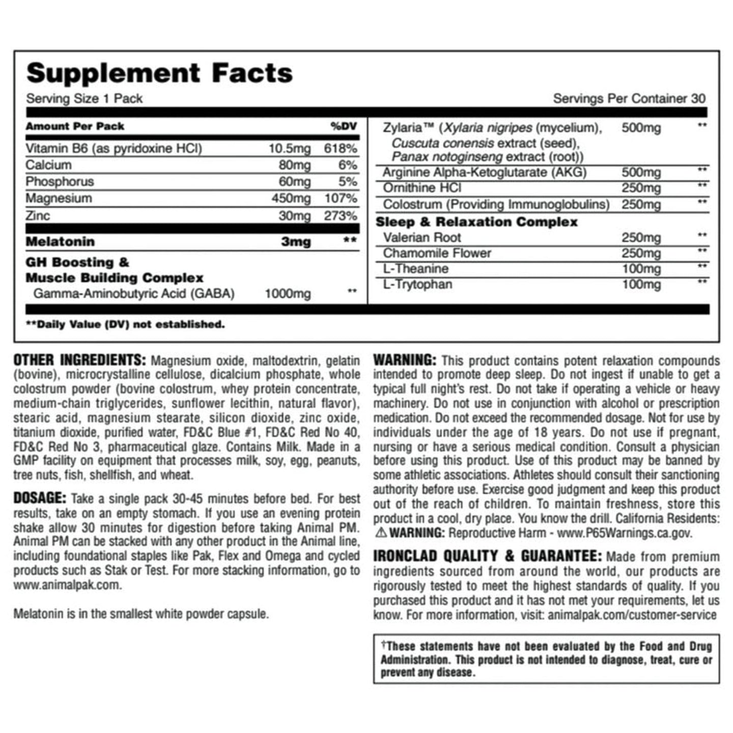Universal Nutrition Animal Pak PM