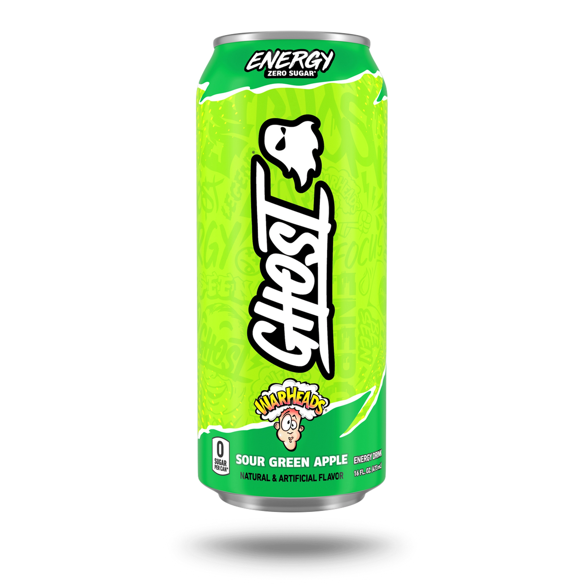 Ghost Energy Drink - Warheads Sour Green Apple