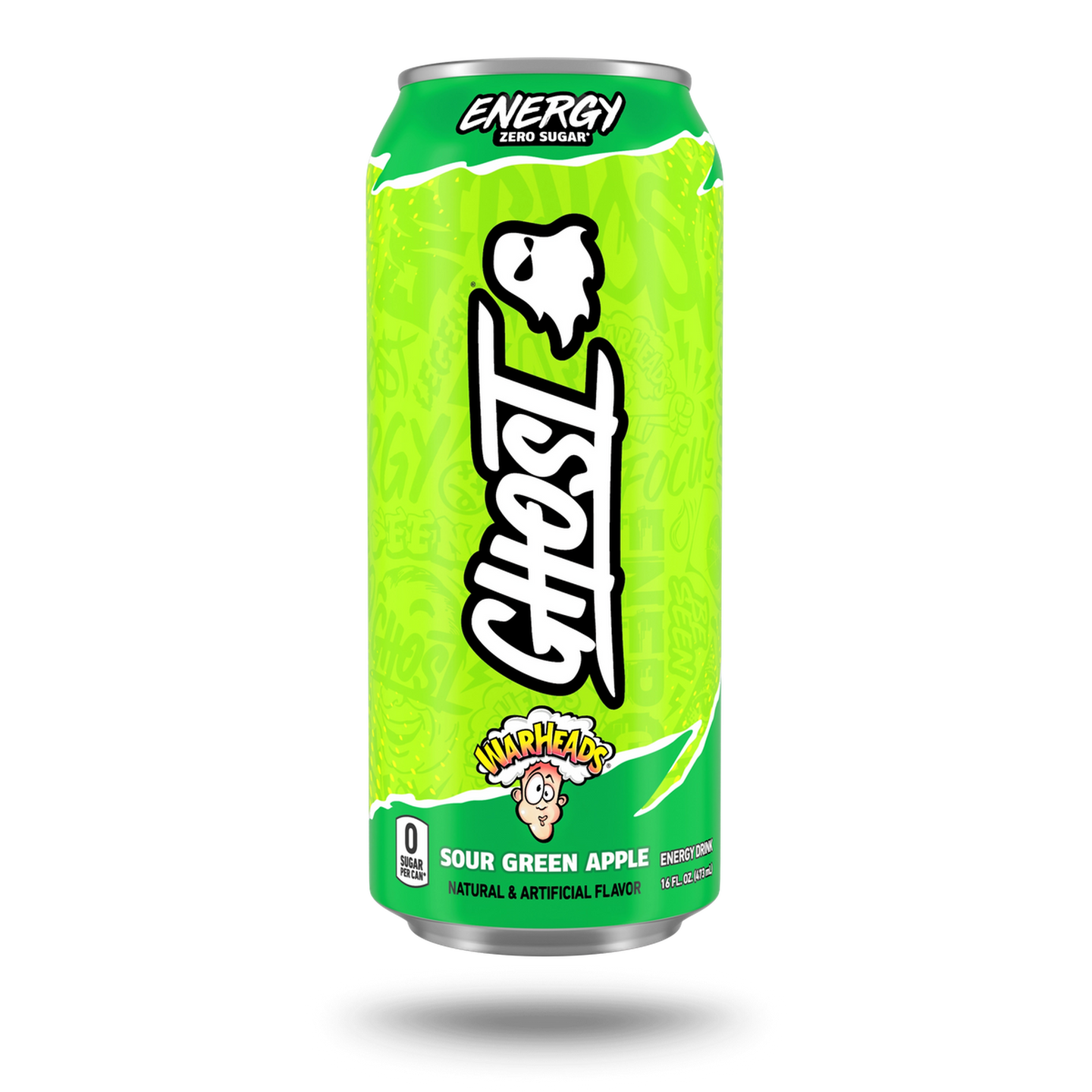 Ghost Energy Drink - Warheads Sour Green Apple