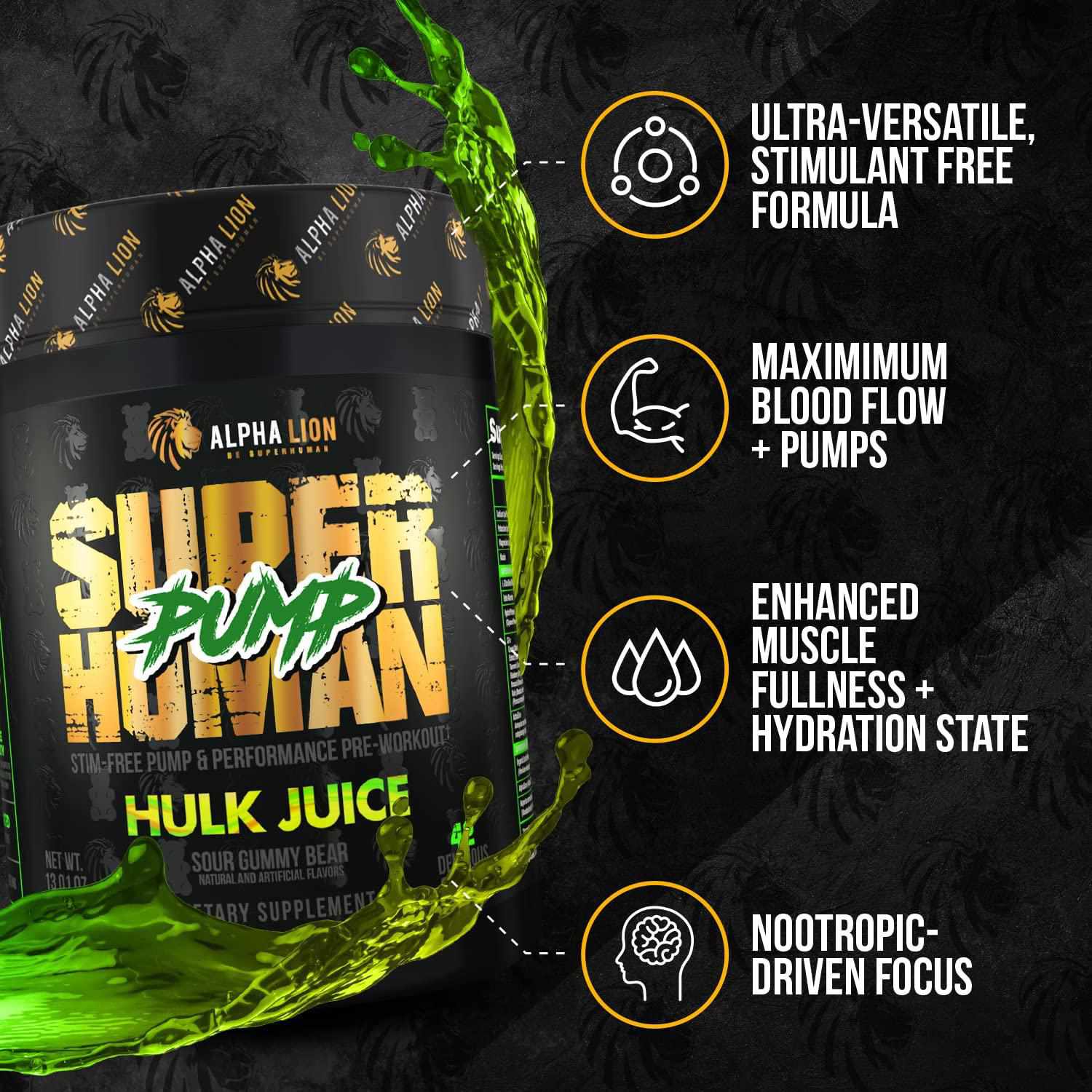 Alpha Lion SuperHuman® Pump - Hulk Juice