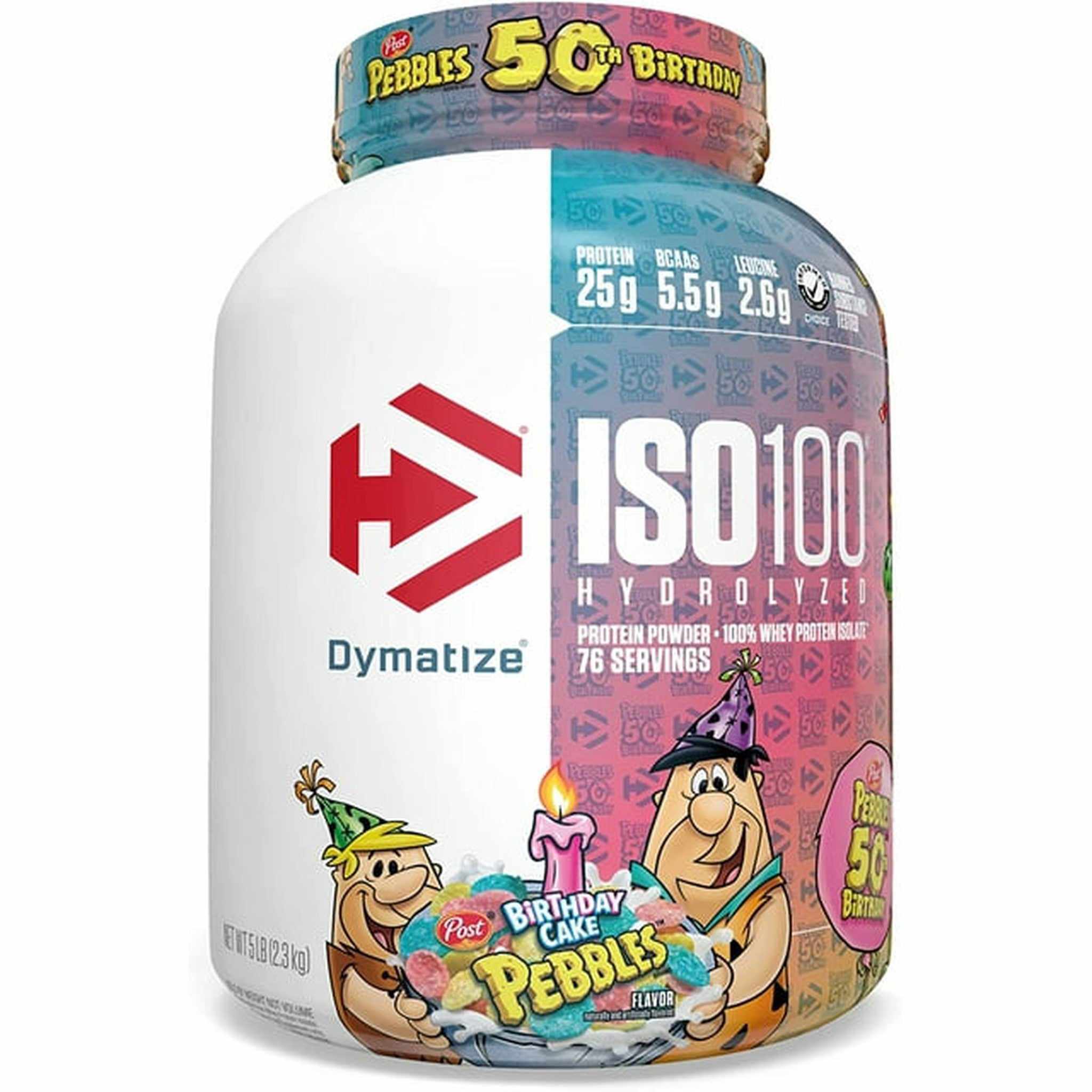 Dymatize ISO100 - Birthday Cake Pebbles, 5 Ib - Ultimate Sport Nutrition